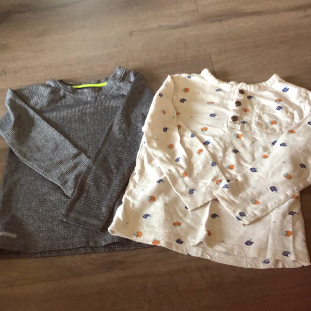 Lot of 2 boys long sleeved tees size 5